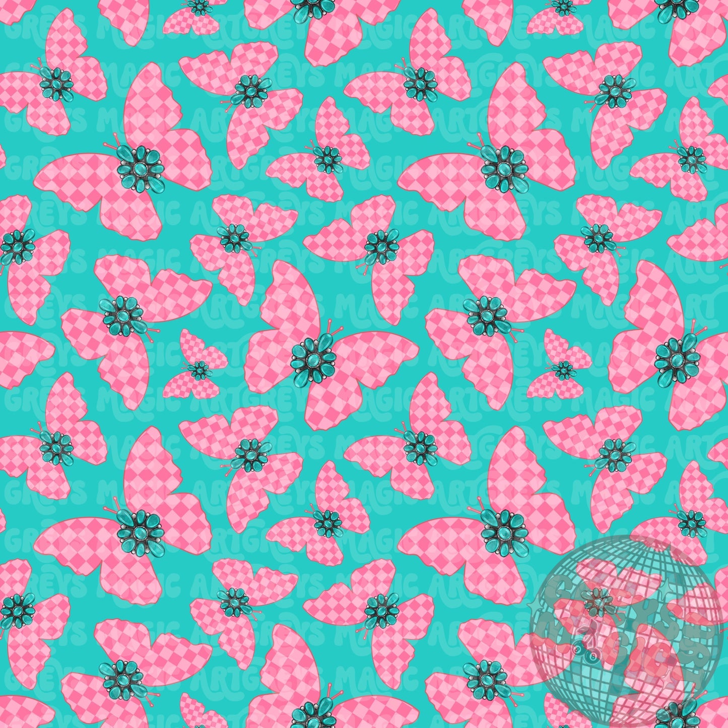 Pink Butterfly Seamless File