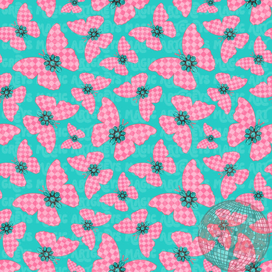 Pink Butterfly Seamless File