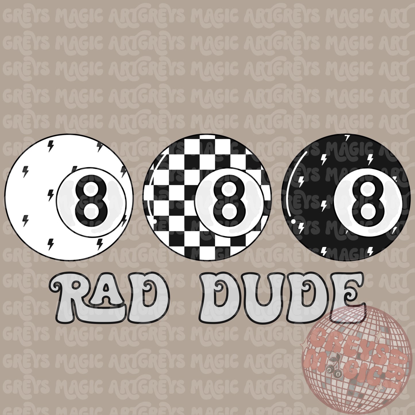 Rad Dude 8Ball PNG