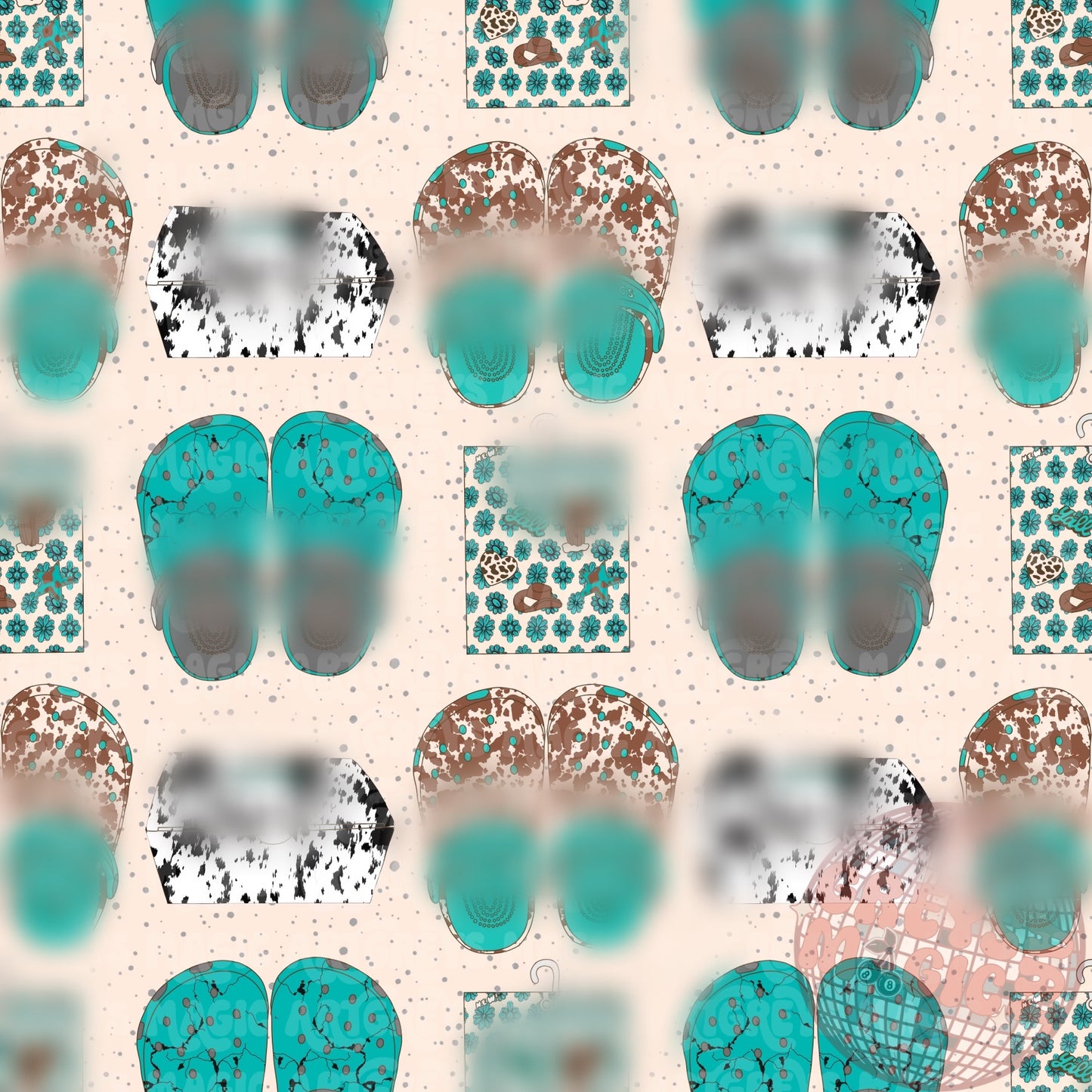 Western Summer Shoes Seamless File