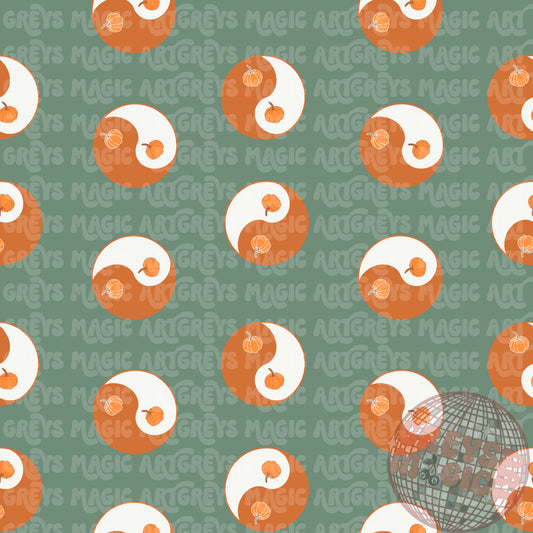 Call Pumpkin Yinyang Seamless File