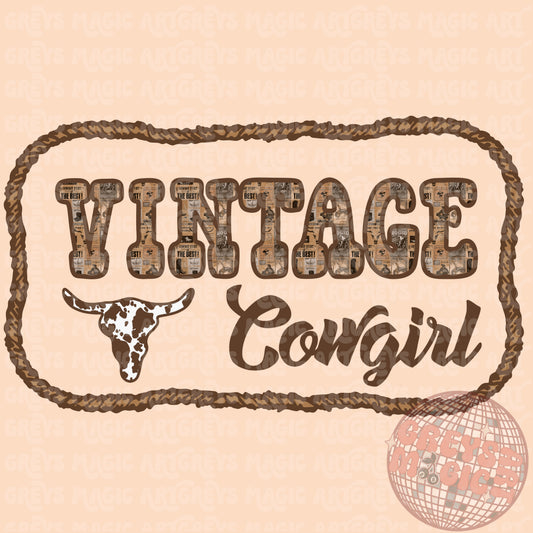 Vintage Cowgirl PNG
