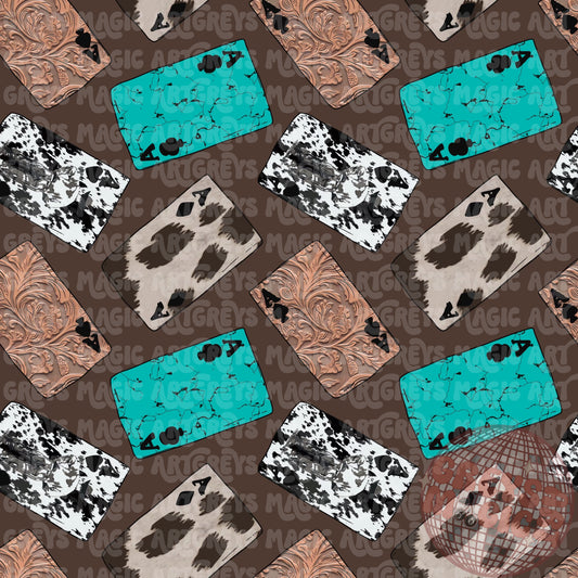 Cowboy Playing Cards Seamless File
