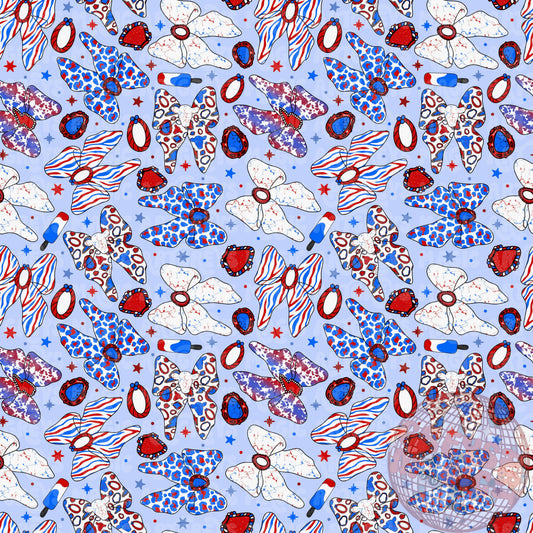 Fourth Of July Western Bows Seamless File