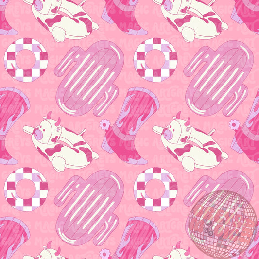 Girl Pool Days Seamless File