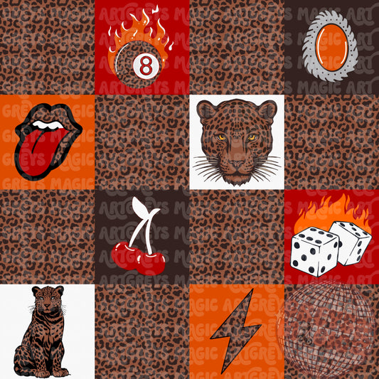 Checkered Cheetah Retro Seamless File