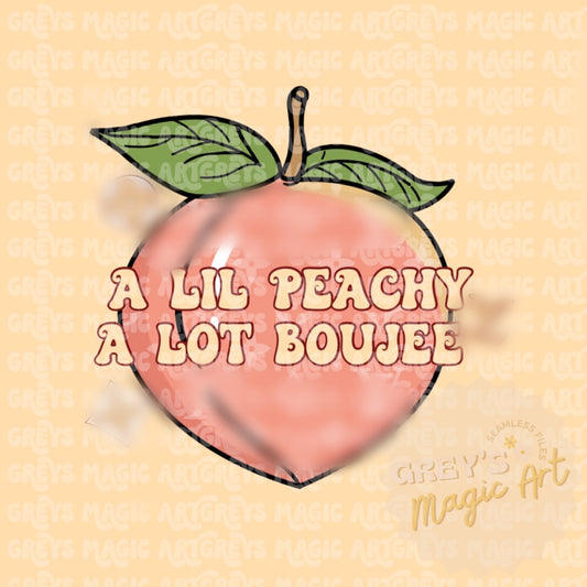 A Lil Peachy A Lot Boujee PNG