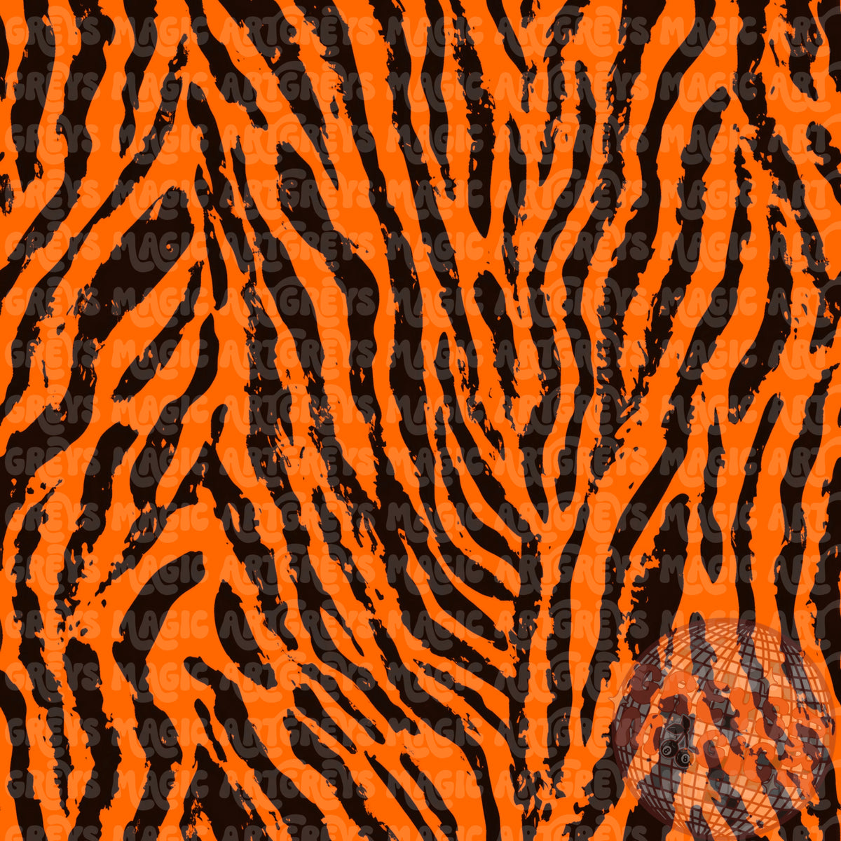 Orange and Black Tiger Seamless File