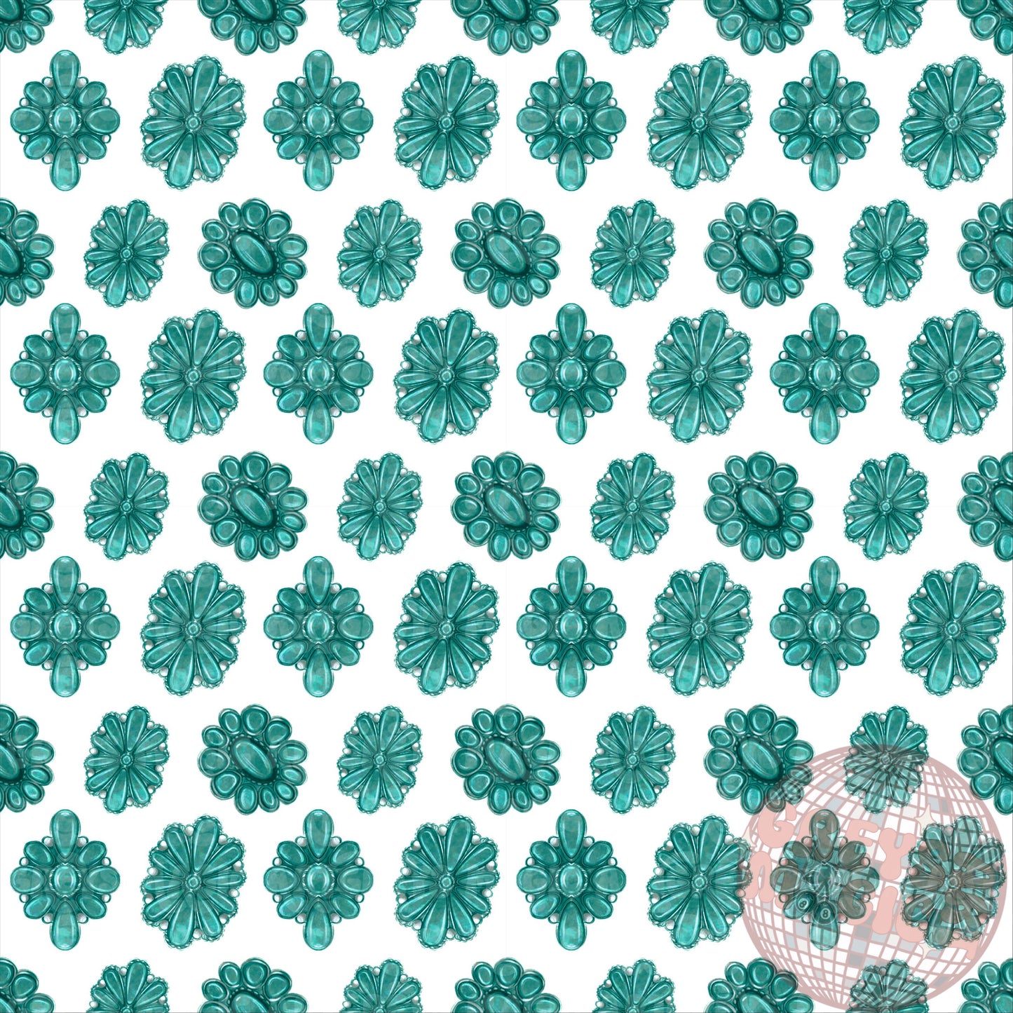 Blue And White Conchos Seamless File