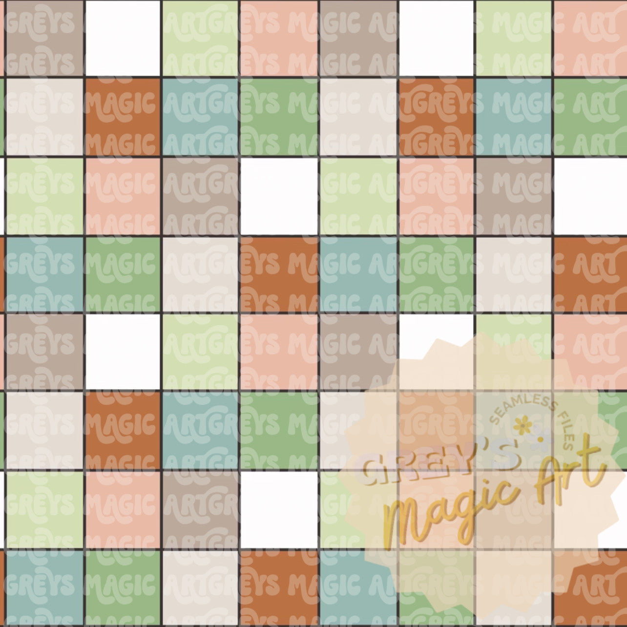 Neutral Checkered Coordinating Seamless File