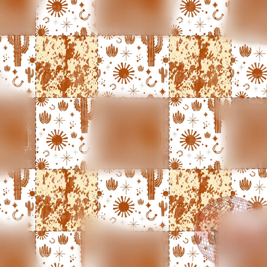 Brown Western Checkmate Seamless File