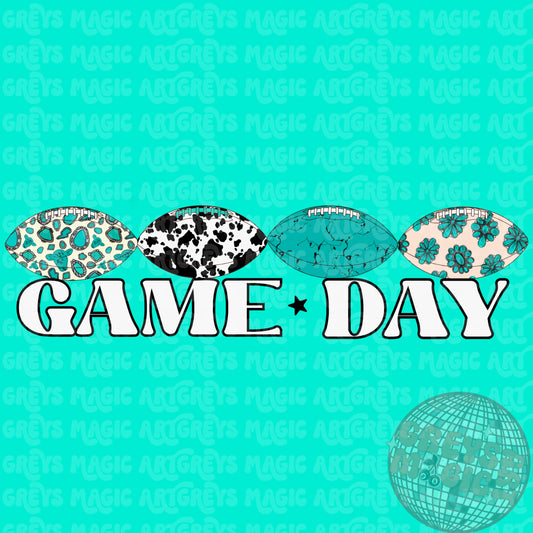 Girl Western Game Day Football PNG