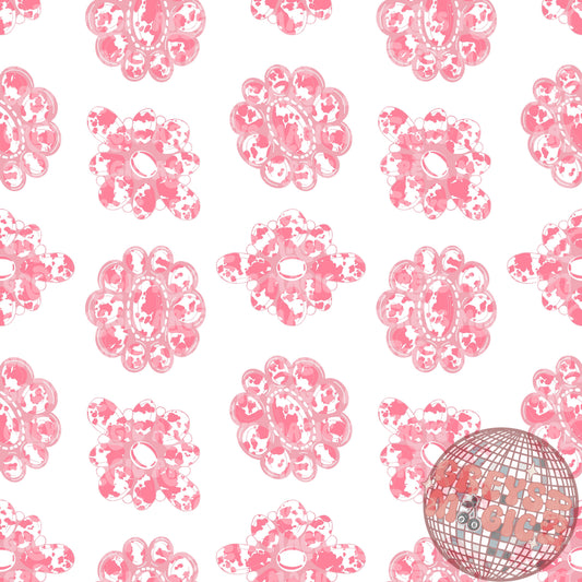 Pink Cowprint Conchos Seamless File