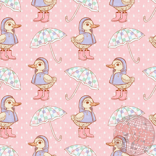 Girl Spring Duck Seamless File