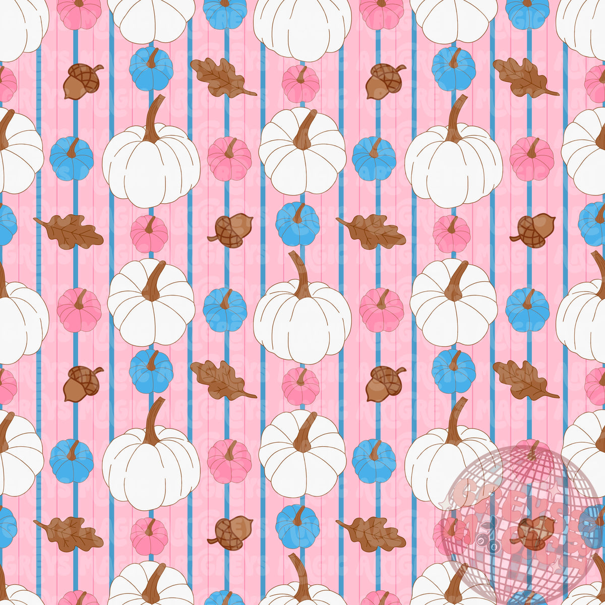 Infant Loss Pumpkins Striped Seamless File