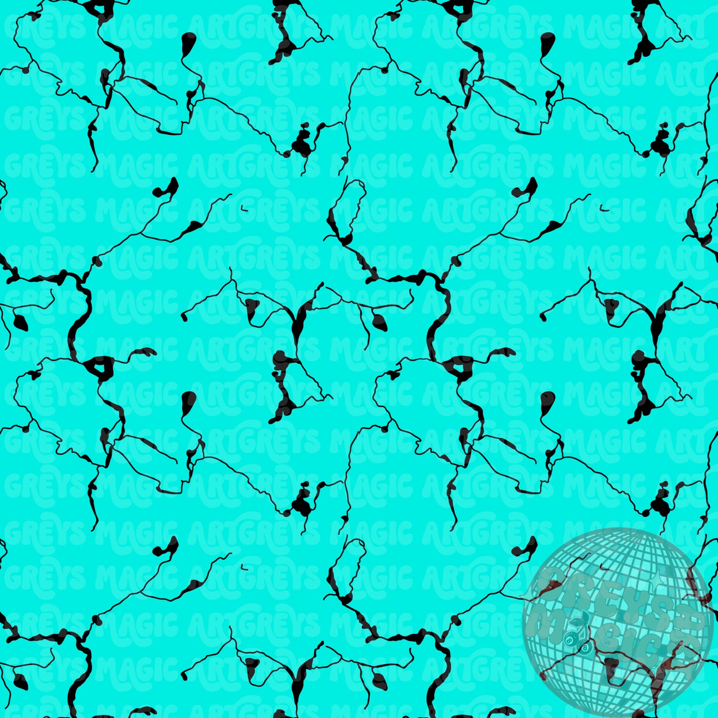 Neon Blue Marble Stone Seamless File