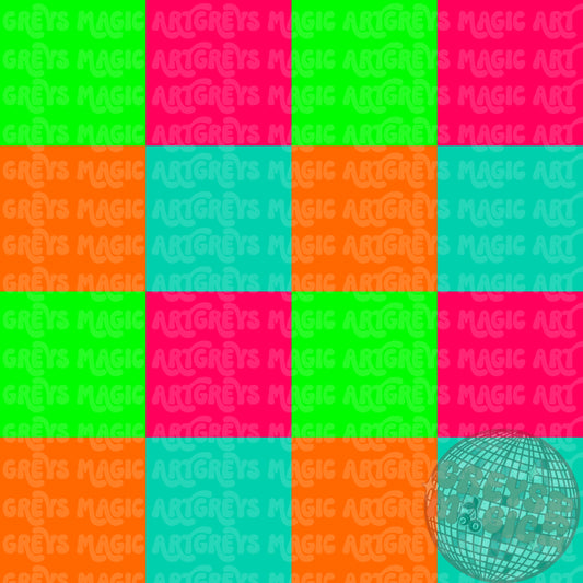 Neon Checkered Seamless File