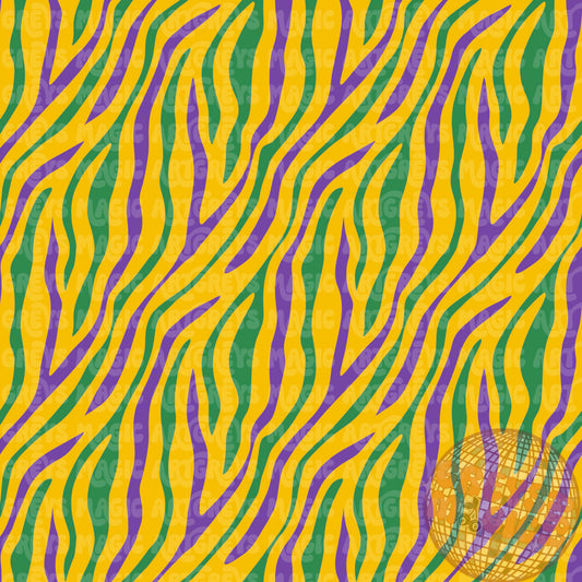 Mardi Gras Zebra Seamless File
