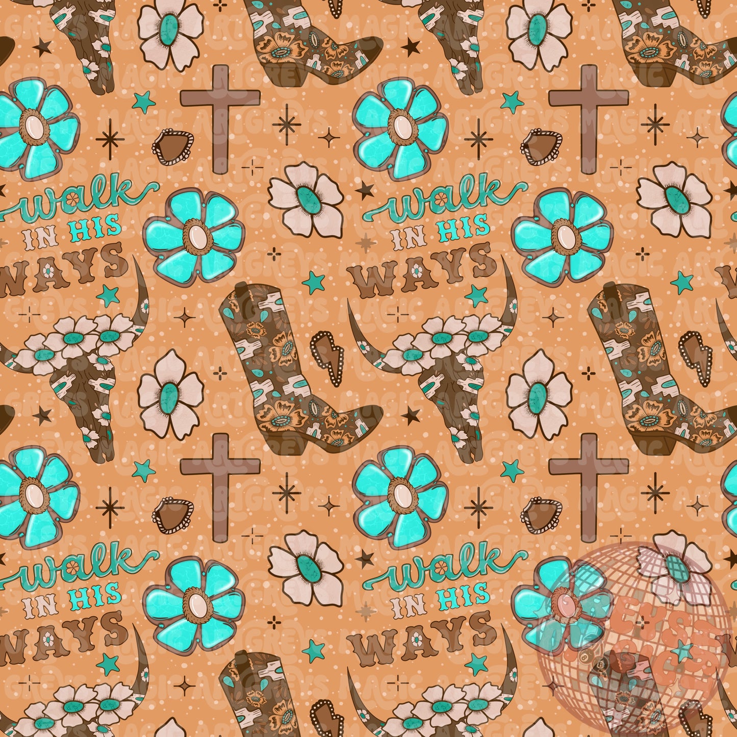 Western Walk In His Ways Seamless File