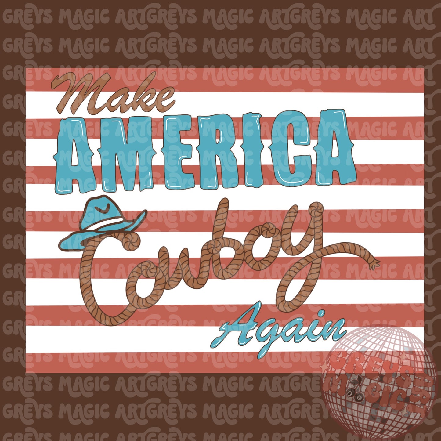 Make America Cowboy Again PNG