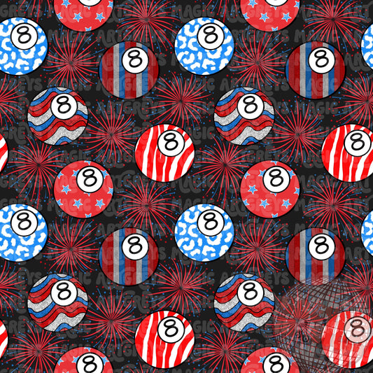 Girl Firework 8ball Seamless File