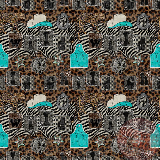 Western Wild Child Cheetah Zebra Seamless File
