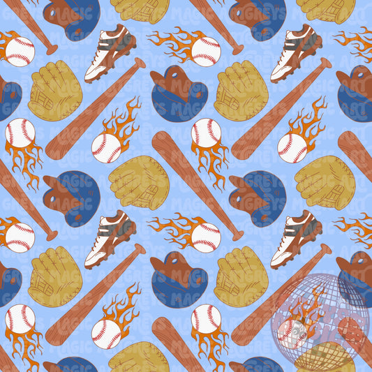 Blue Baseball Seamless File
