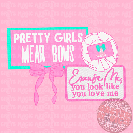 Pretty Girls Wear Bows PNG