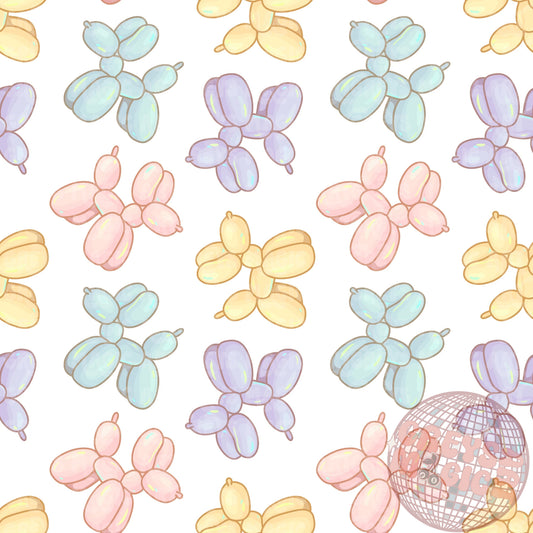 Pastel Balloon Dogs Seamless File