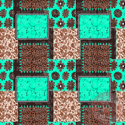 Cheetah Western Patchwork Seamless File