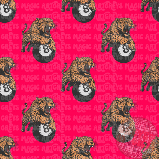 Hot Pink Retro Leopard 8ball Seamless File