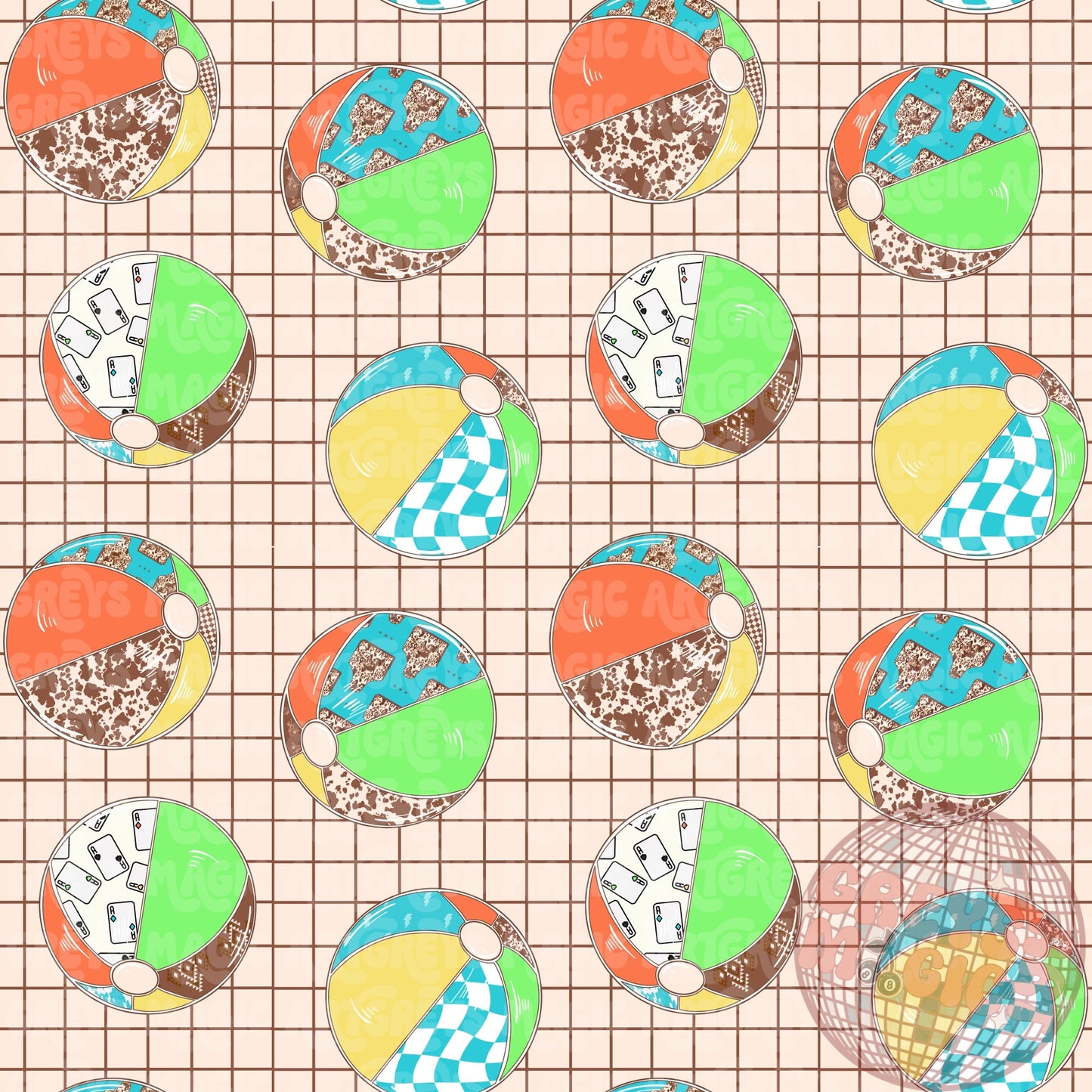 Boys Beach Balls Seamless File