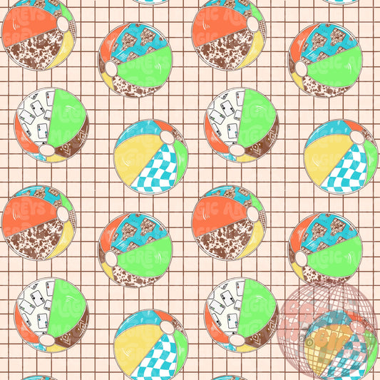 Boys Beach Balls Seamless File