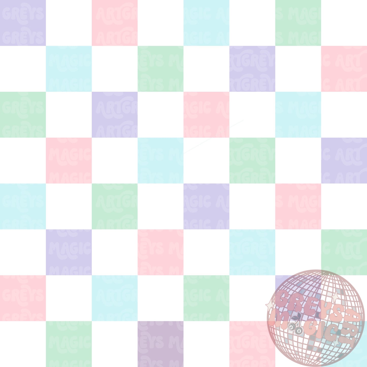 Pink Purple Green Blue Pastel Checkered Seamless File