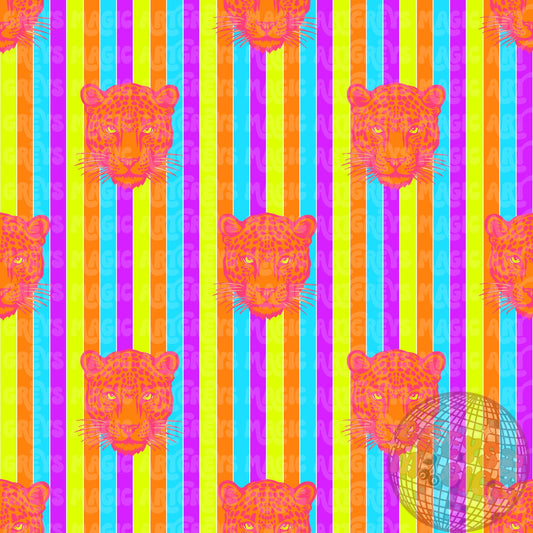 Neon Cheetah Stripes Seamless File