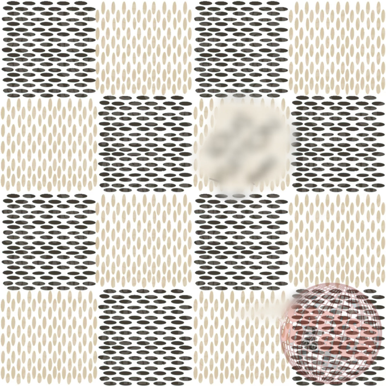 Cream Boujee Checkered Seamless File