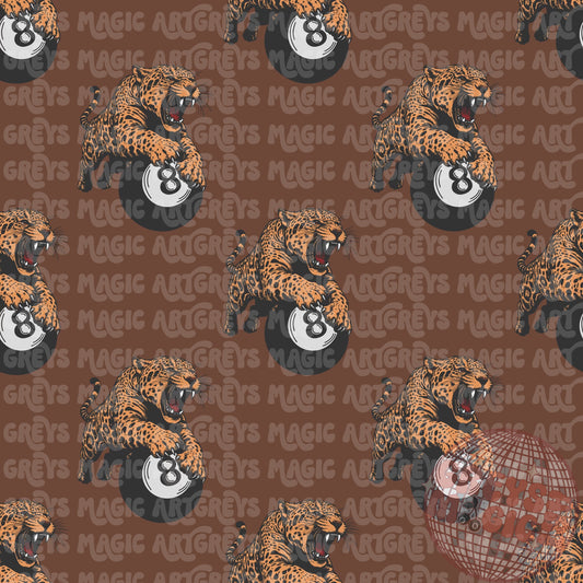 Brown Retro Leopard 8ball Seamless File