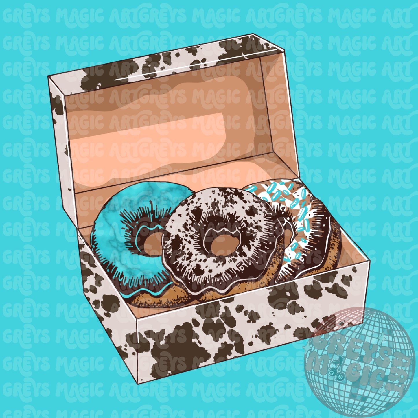 Western Donut Box PNG