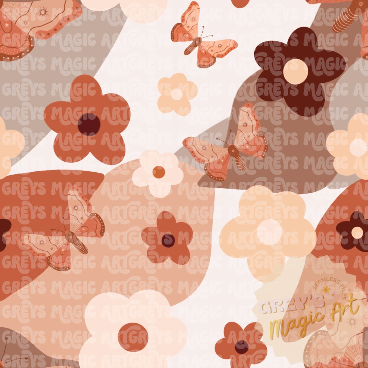 Floral Butterfly Seamless File