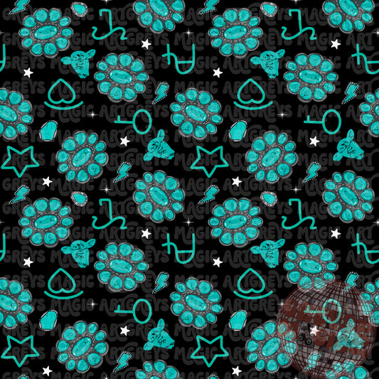 Cattle Brands And Conchos Seamless File