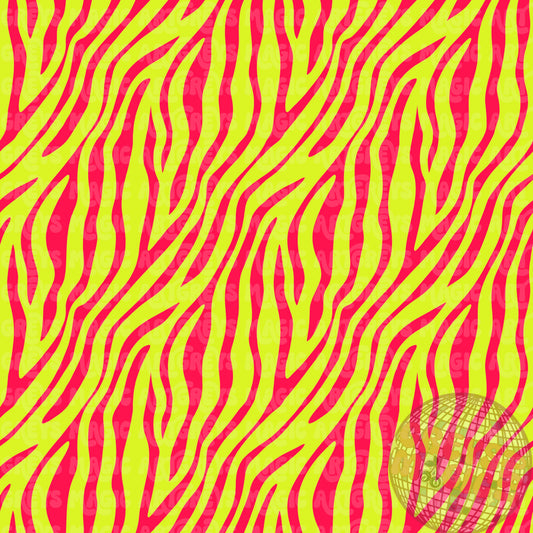 Neon Pink And Yellow Zebra Seamless File