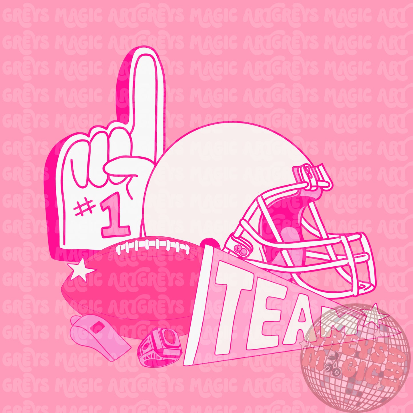 Pink #1 Team PNG
