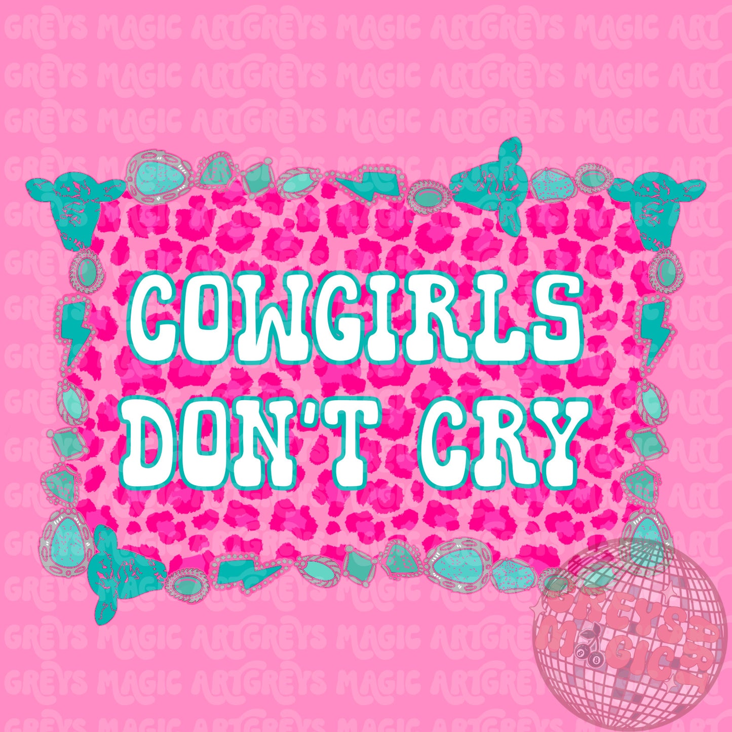 Pink Cowgirls Don’t Cry PNG