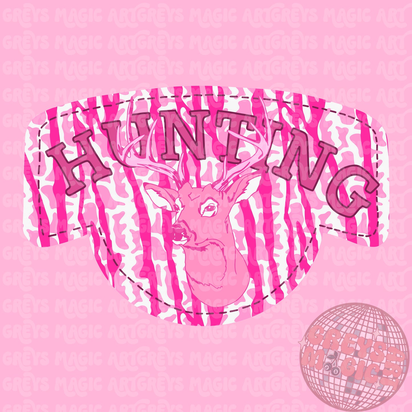 Pink Deer Hunting PNG