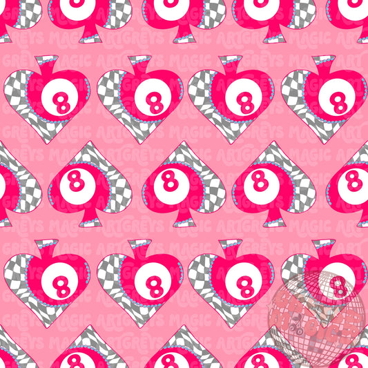 Pink Spade 8ball Seamless File