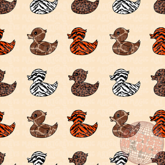Wild Animal Rubber Duck Seamless File