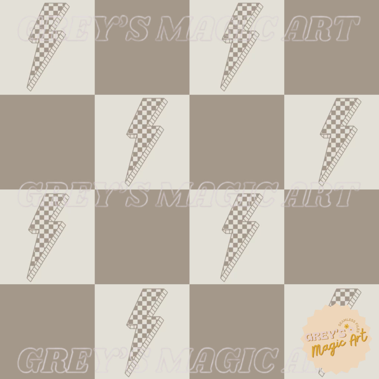 Neutral Checkered Lightening