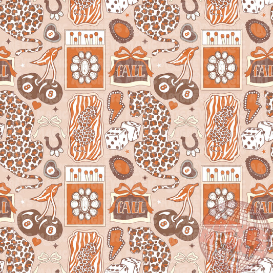 Fall Retro Cheetah Matches 8ball Cherry Seamless File