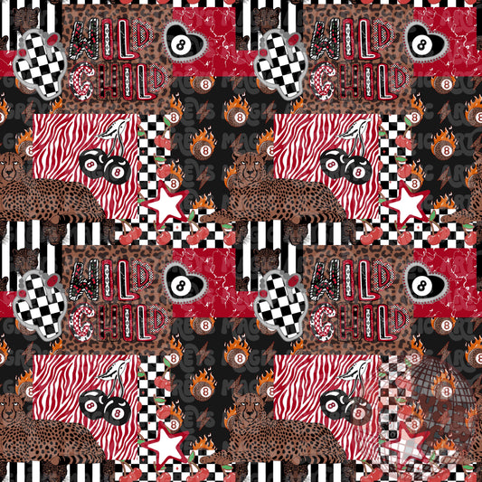Retro Wild Child Patchwork Seamless File
