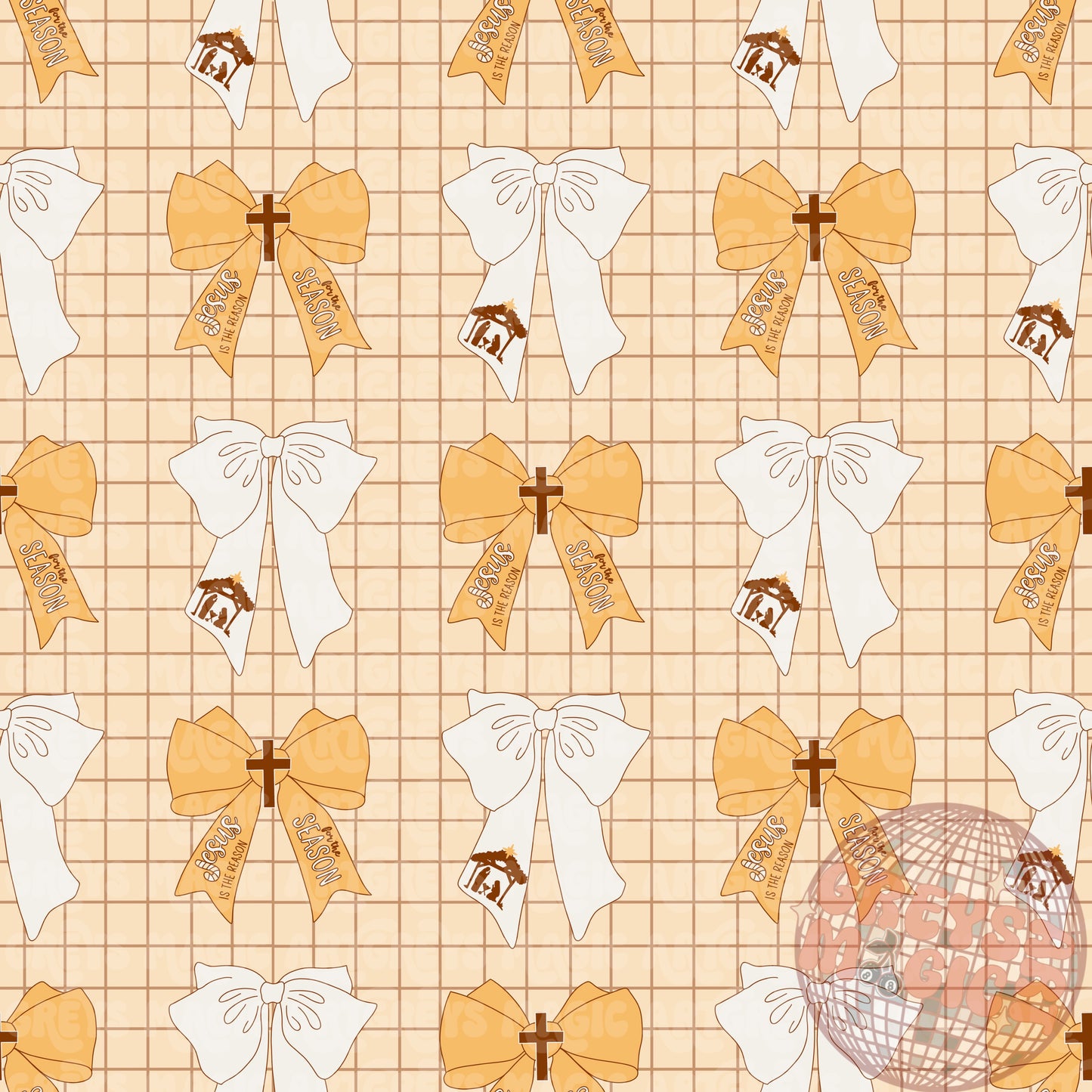Jesus Is The Reason For The Season Bows Seamless File